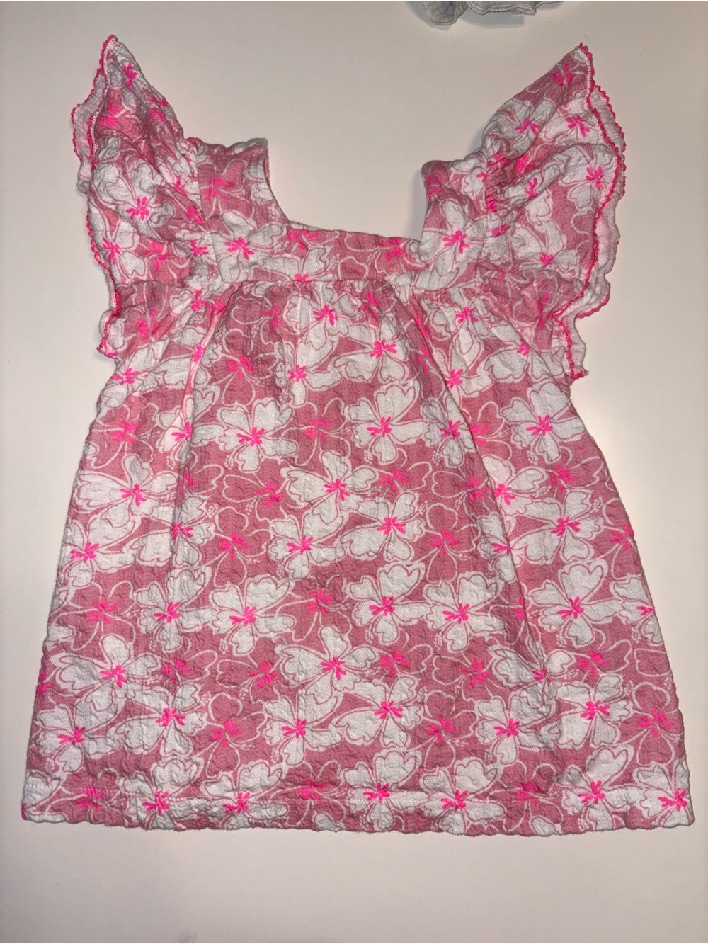 Zara Pink Floral Flutter-Sleeve Girls' Dress